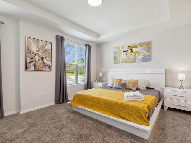 1632 Tropical Palms Cir, Kissimmee, FL 34747 - carpeted bedroom with a tray ceiling and baseboards