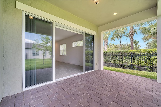 view of patio with fence