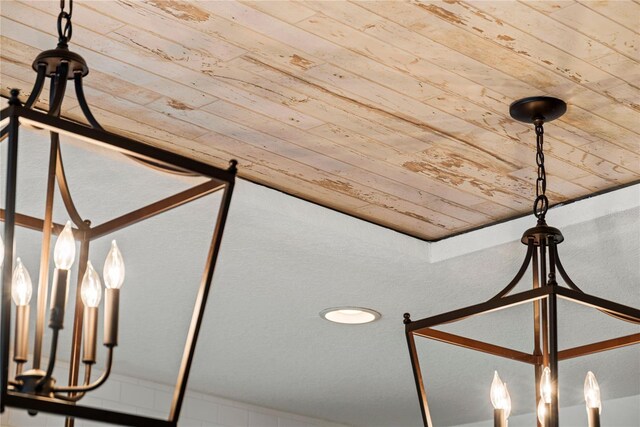 detailed view of wood ceiling