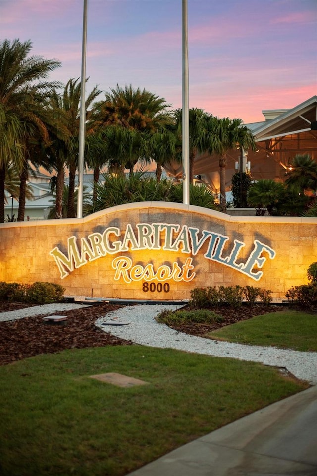 8045 Lost Shaker Ln, Kissimmee, FL 34747 - community / neighborhood sign featuring a yard