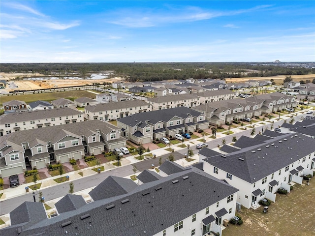 aerial view of residential area