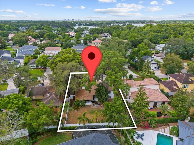 913 Moss Ln, Winter Park, FL 32789 - aerial view of residential area featuring property parcel outlined