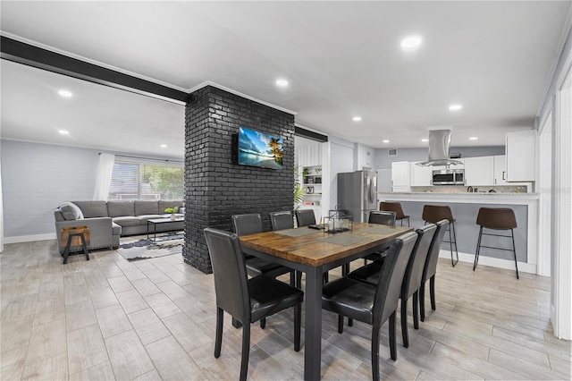 913 Moss Ln, Winter Park, FL 32789 - dining space featuring recessed lighting and light wood-style floors