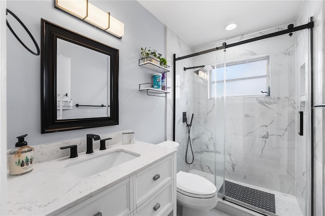 913 Moss Ln, Winter Park, FL 32789 - bathroom featuring vanity and a marble finish shower