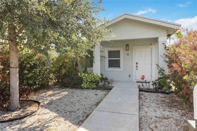 18 S D St, Lake Worth, FL 33460 - property entrance with stucco siding