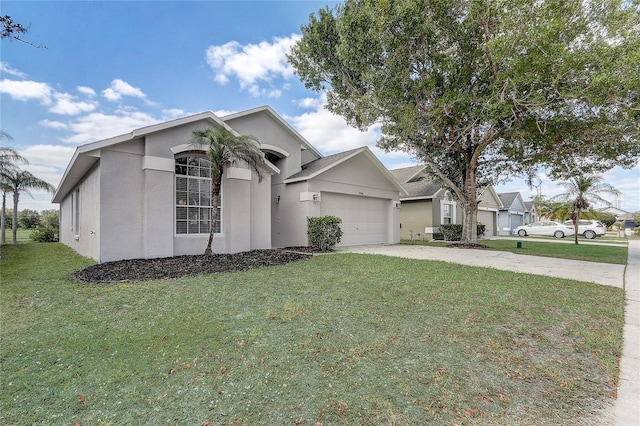 19540 Glen Elm Way, Orlando, FL 32833 - single story home featuring a garage, stucco siding, concrete driveway, and a front yard