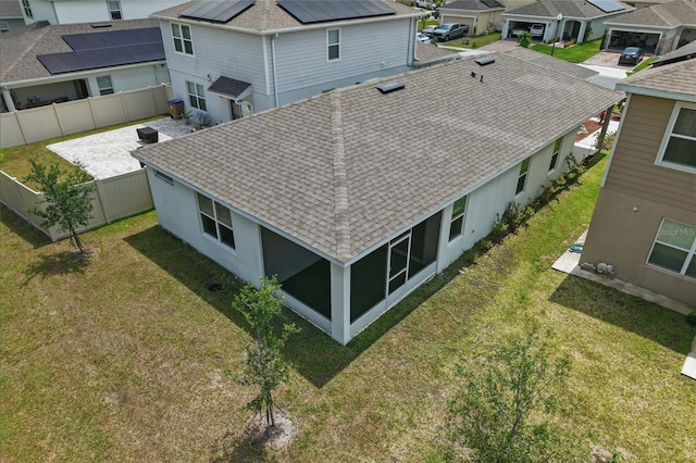 aerial view of residential area
