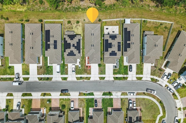 aerial view of residential area