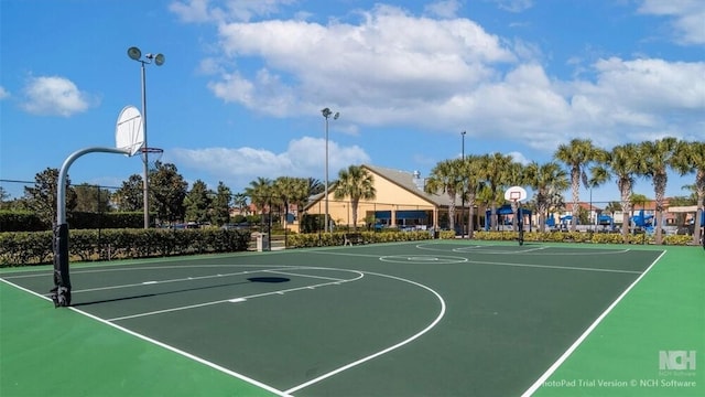 8941 Bismarck Palm Rd, Kissimmee, FL 34747 - view of basketball court with community basketball court and fence