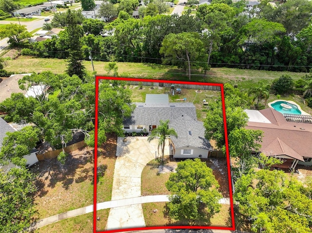 3520 Balsam Dr, Winter Park, FL 32792 - aerial overview of property's location featuring property boundaries highlighted