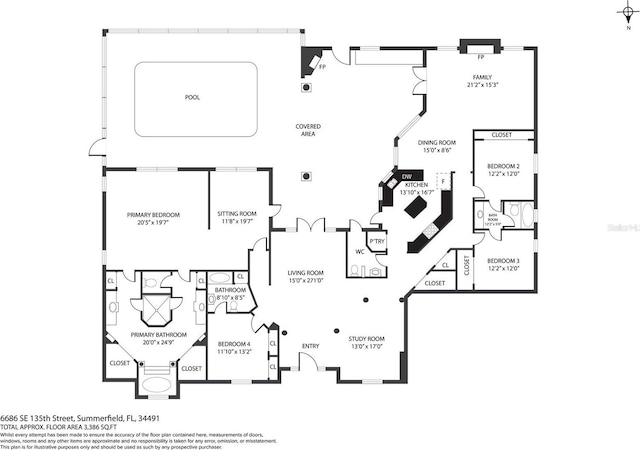 6686 SE 135th St, Summerfield, FL 34491 - room layout