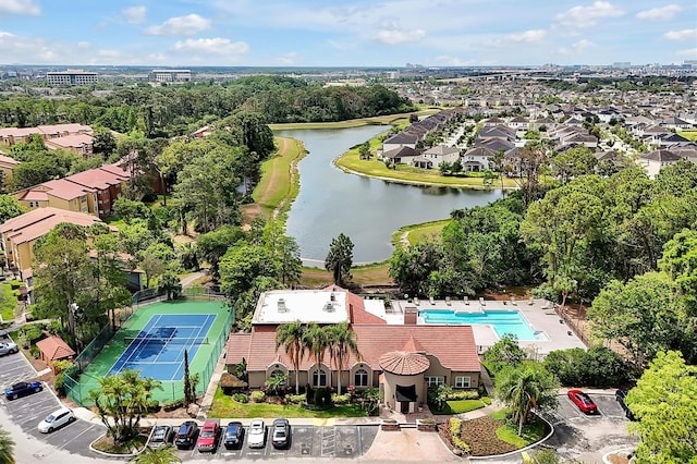 aerial view of a large body of water