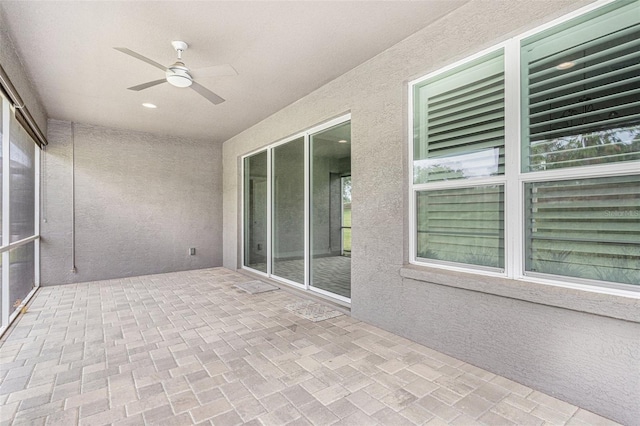 1602 W Caroline Path, Lecanto, FL 34461 - unfurnished sunroom featuring ceiling fan
