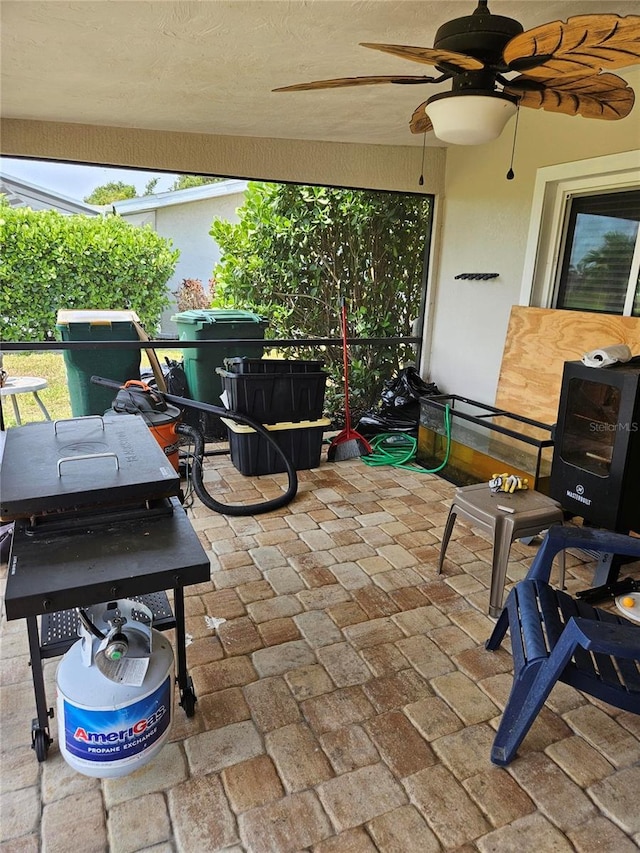 119 Caddy Rd, Rotonda West, FL 33947 - view of patio with a ceiling fan