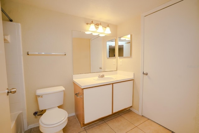 2208 Antigua Pl Unit 932, Kissimmee, FL 34741 - full bath with vanity, tile patterned flooring, toilet, and tub / shower combination