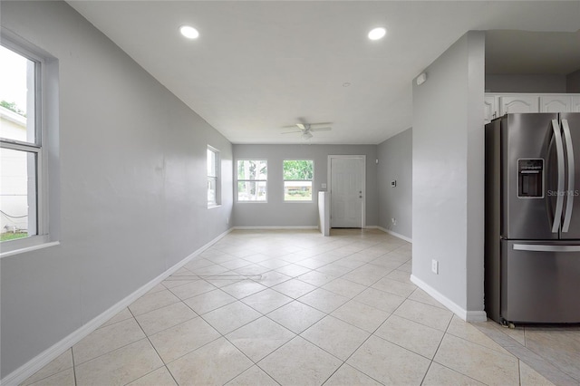 4824 Shoshone St, Orlando, FL 32819 - unfurnished room featuring a ceiling fan, light tile patterned floors, baseboards, and recessed lighting