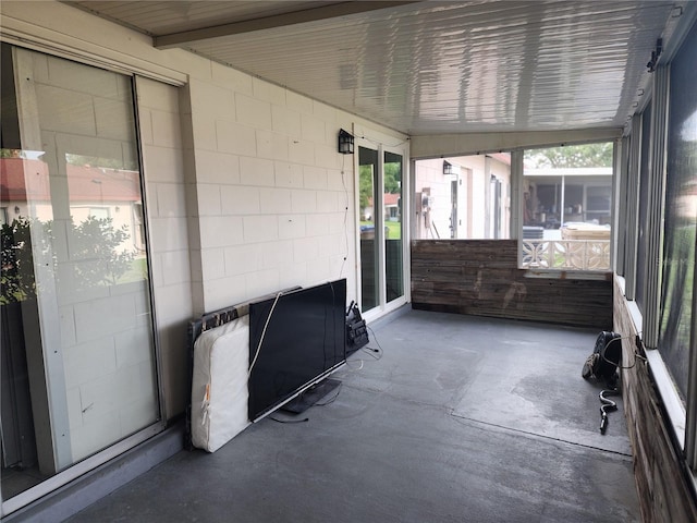 view of sunroom