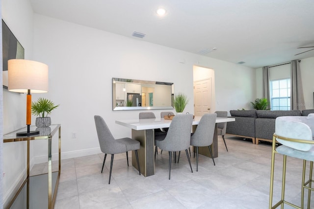 view of dining room