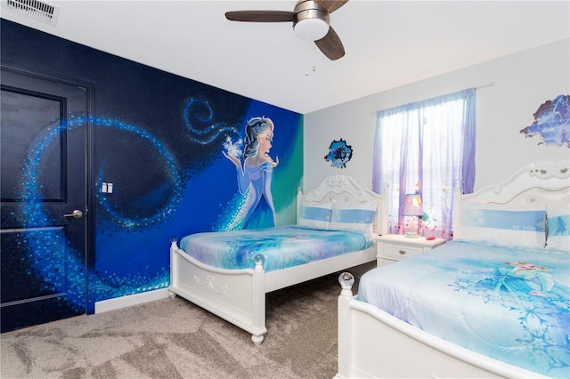 2836 Simile St, Kissimmee, FL 34746 - carpeted bedroom featuring ceiling fan