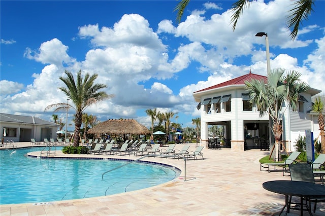 2836 Simile St, Kissimmee, FL 34746 - community pool with a patio area