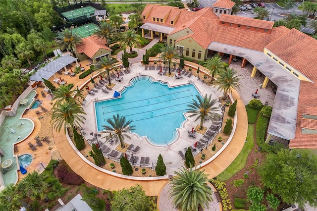636 San Augusto Dr, Kissimmee, FL 34759 - drone / aerial view of a pool area