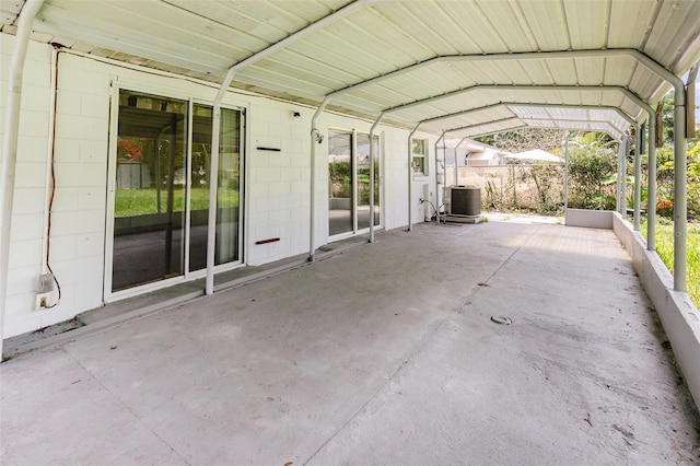 view of patio with central air condition unit