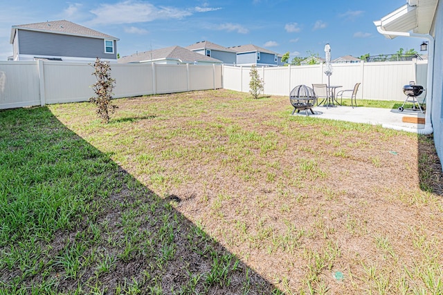 view of yard featuring a patio area