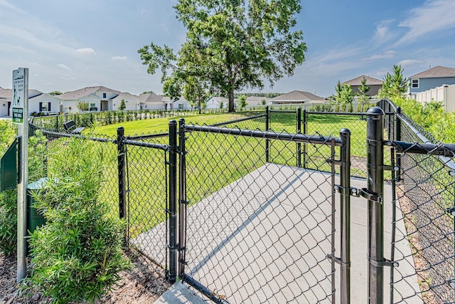 gate with a residential view