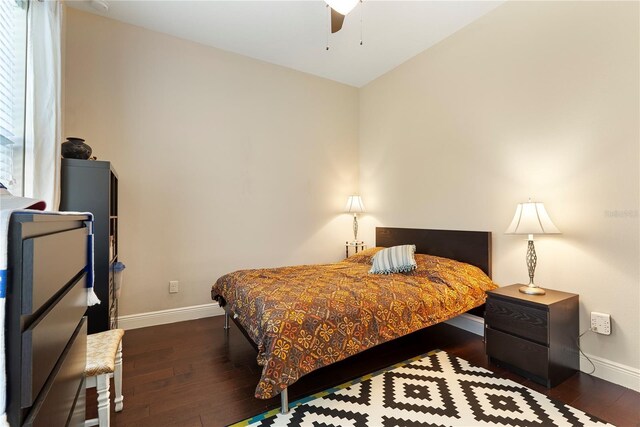 11706 Waterstone Loop Dr, Windermere, FL 34786 - bedroom featuring baseboards, wood-type flooring, and ceiling fan
