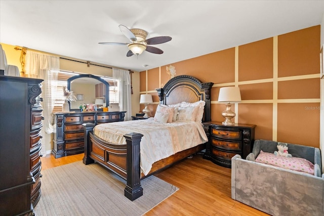 16 Sawfish Ct, Kissimmee, FL 34759 - bedroom with wood finished floors and a ceiling fan