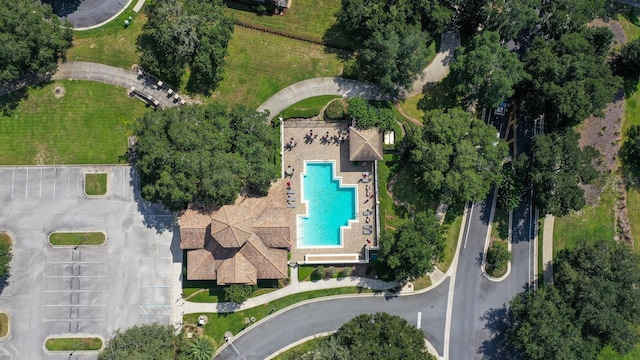 31754 Red Tail Blvd, Sorrento, FL 32776 - aerial view of property and surrounding area with a pool area