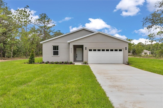 8202 SW 123rd Ter, Dunnellon, FL 34432 - view of front facade featuring a front lawn, a garage, and driveway