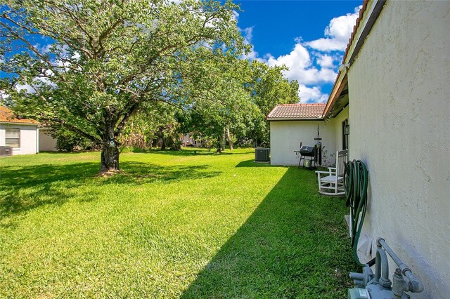 10148 Eventide Ct, Orlando, FL 32821 - view of green lawn featuring central air condition unit