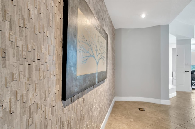 101 S Eola Dr Unit 810, Orlando, FL 32801 - hallway with baseboards and tile patterned flooring