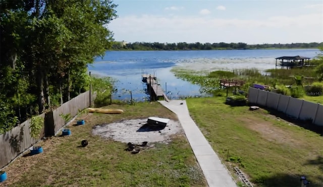 water view with fence