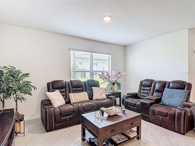 3354 Aruba Way, Haines City, FL 33844 - living area featuring light tile patterned flooring and a textured ceiling