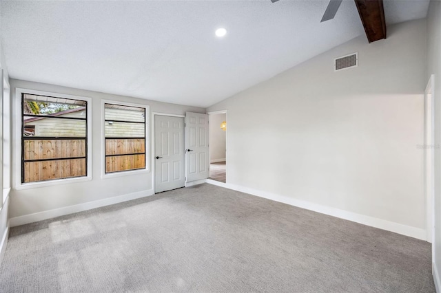 1957 Deloy Dr, Daytona Beach, FL 32119 - carpeted empty room featuring a ceiling fan, baseboards, and recessed lighting