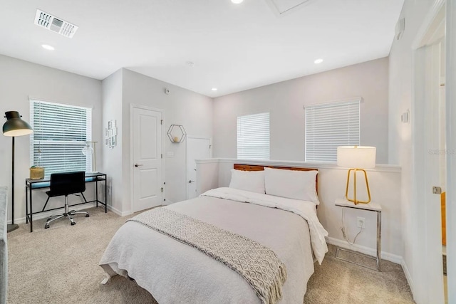 2110 Hillcrest St, Orlando, FL 32803 - bedroom featuring carpet flooring, baseboards, recessed lighting, and a desk