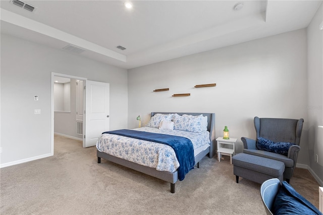 15358 Arcadia Bluff Loop, Winter Garden, FL 34787 - bedroom with light colored carpet, baseboards, and a tray ceiling