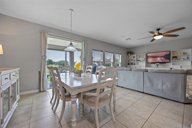 646 Marsh Reed Dr, Winter Garden, FL 34787 - dining space featuring a ceiling fan and light tile patterned floors
