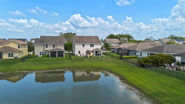646 Marsh Reed Dr, Winter Garden, FL 34787 - water view with nearby suburban area and a fenced backyard