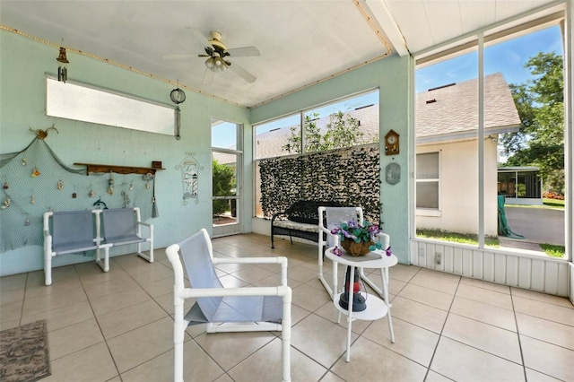 1548 Challenger Ave, Davenport, FL 33897 - sunroom / solarium featuring a ceiling fan