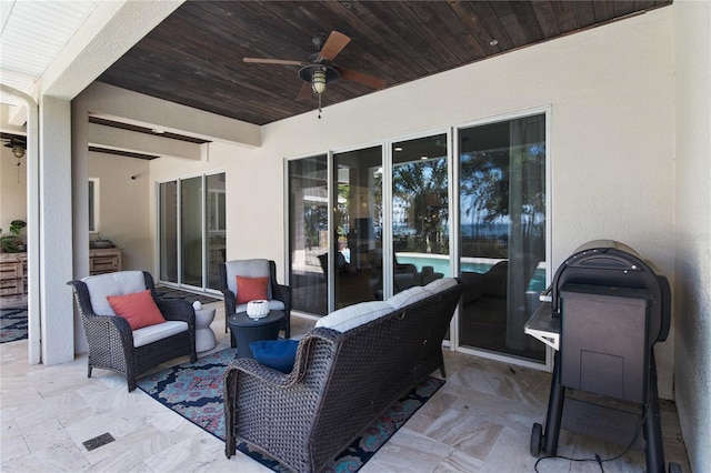 557 Lake Cove Pointe Cir, Winter Garden, FL 34787 - view of patio / terrace with ceiling fan