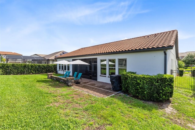 16696 Otterchase Ln, Winter Garden, FL 34787 - back of house featuring a patio area, a tiled roof, and stucco siding