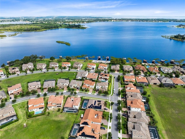 16696 Otterchase Ln, Winter Garden, FL 34787 - aerial overview of property's location with nearby suburban area and a large body of water