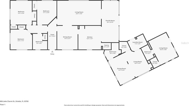 656 Lake Charm Dr, Oviedo, FL 32765 - room layout