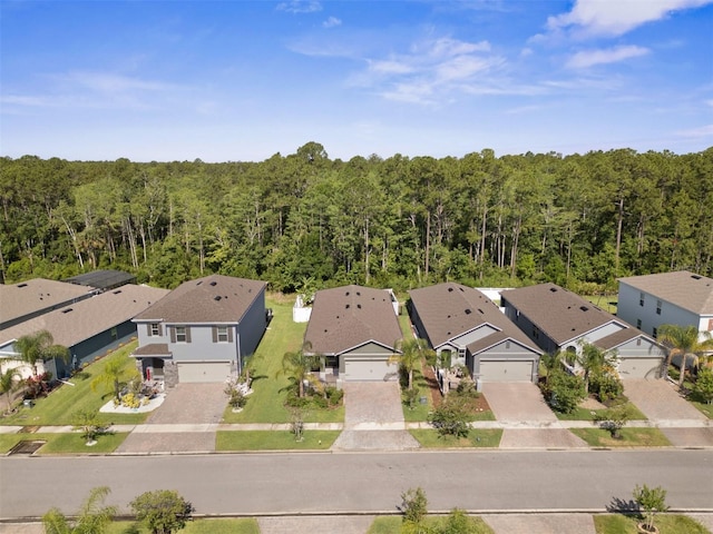 280 Caryota Ct, New Smyrna Beach, FL 32168 - aerial perspective of suburban area with a heavily wooded area