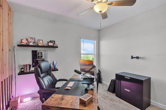 1123 Dora Parc Ln, Mount Dora, FL 32757 - carpeted office space with ceiling fan and baseboards