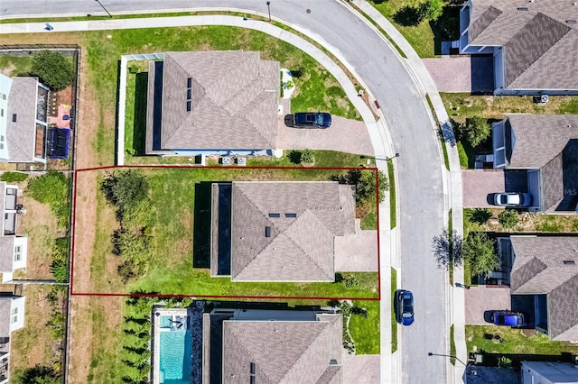 1123 Dora Parc Ln, Mount Dora, FL 32757 - aerial perspective of suburban area featuring property boundaries highlighted