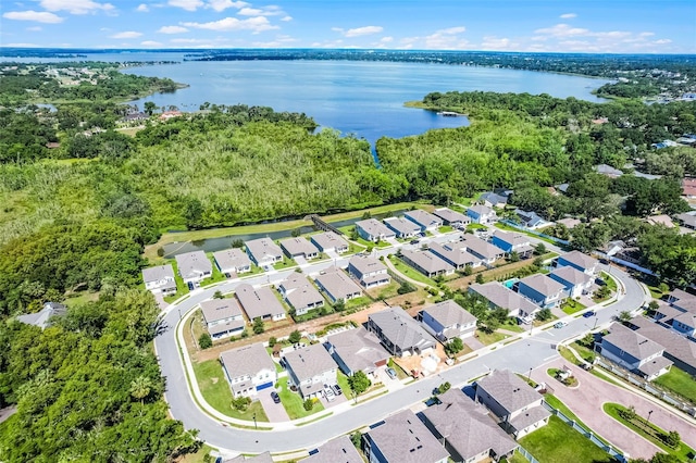1123 Dora Parc Ln, Mount Dora, FL 32757 - aerial perspective of suburban area featuring a large body of water